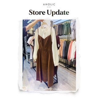 Đầm nhung midi 2 dây V2759 Aholic