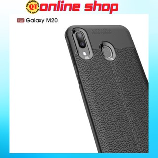 Ốp lưng Samsung Galaxy M20 - Ốp lưng dẻo đen vân sần chống mồ hôi, chống trơn trượt