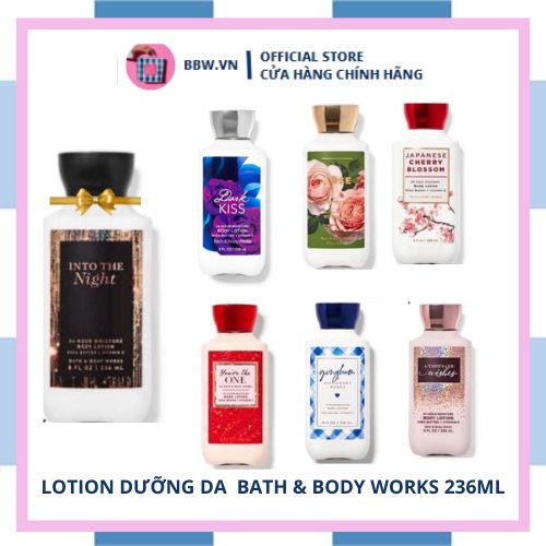 Mỹ version- Lotion dưỡng da dưỡng thể toàn thân Bath &body works 236ml, dưỡng da thơm phưng phức mịn màng