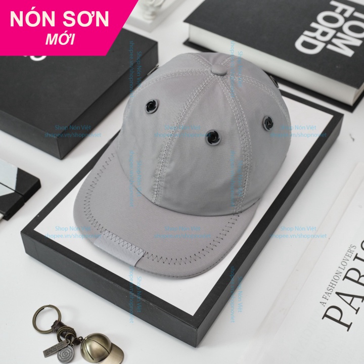 Mũ Lưỡi Trai Nón Sơn Xám Sò Xoáy Chính Hãng Hàng Chuẩn Tem 7 Màu Cao Cấp Mới / Nón Kết Sơn shopnonviet