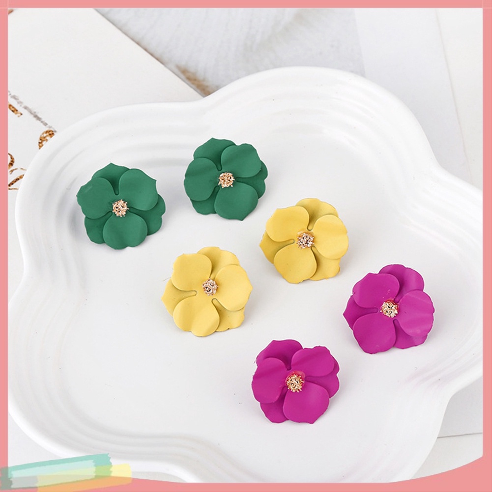 Khuyên tai hình bông hoa xinh xắn thời trang thanh lịch cho nữ