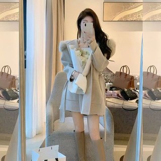 Áo khoác len lông cừu dày giữ ấm mùa đông phong cách hàn quốc kiểu mới