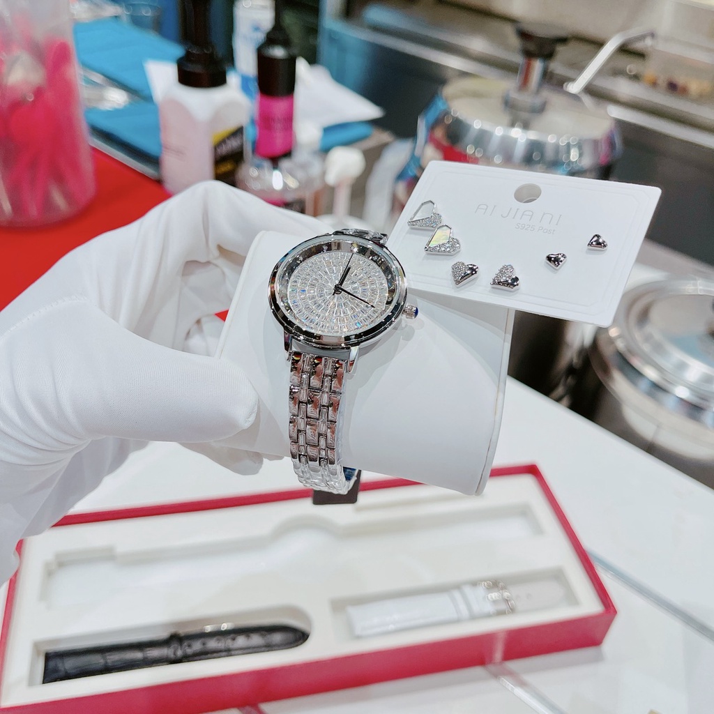 Đồng hồ nữ Scottie 32mm đính đá full mặt sang trọng Mai Luxury Watch SC 9323