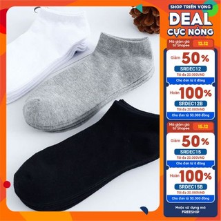 Tất vớ nam nữ Nhật 100% cotton, tất ngắn cổ co dãn 4 chiều túi đóng gói