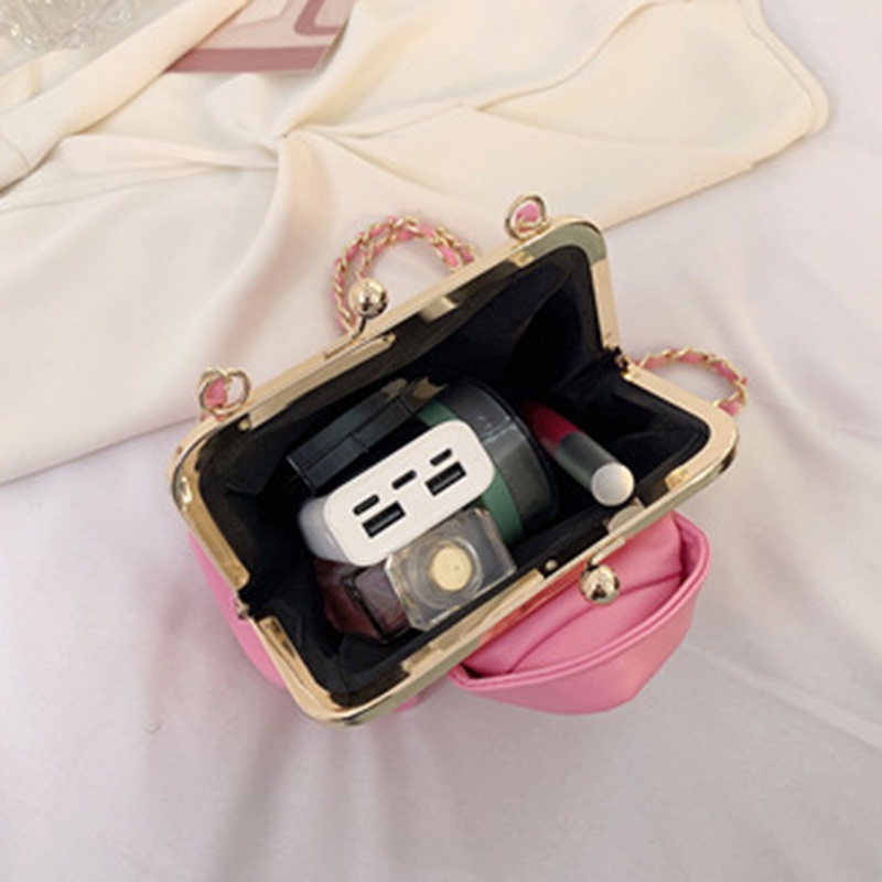 Túi Đeo Vai Hình Vuông Cỡ Nhỏ Phối Dây Đeo Sợi Xích Thời Trang Cho Nữ