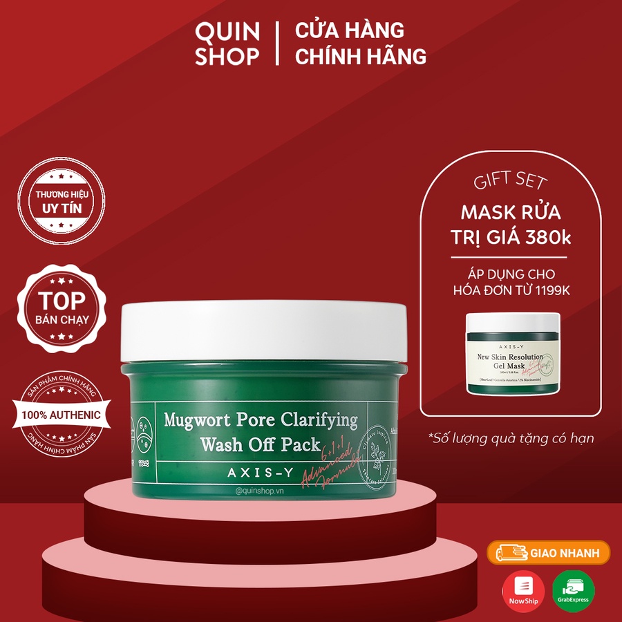 Mặt Nạ Rửa Ngải Cứu Giảm Mụn, Kiềm Dầu AXIS-Y Mugwort Pore Clarifying Wash Off Mask Pack