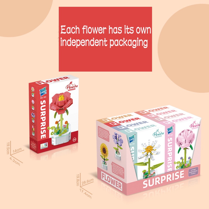 Bộ Đồ Chơi Lắp Ráp DIY Hình Bông Hoa Nhỏ Nhắn Xinh Xắn