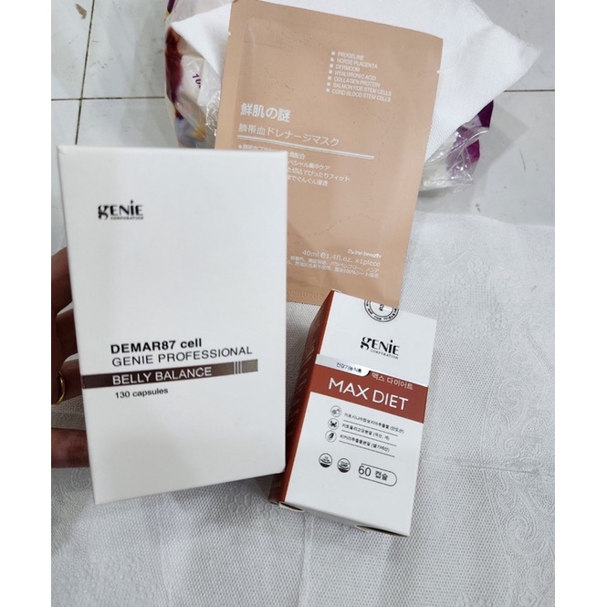 Viên Uống Giảm Cân Cao Cấp MAX DIET GENIE Hàn Quốc Hộp 60 Viên, Dành Cho Cơ Địa Nhờn Thuốốc mk