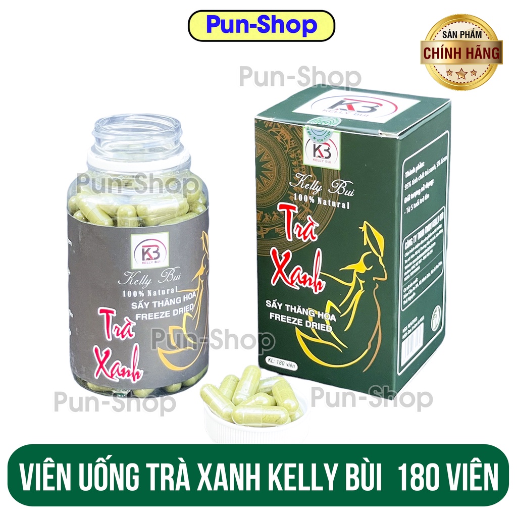 Viên Uống Bột Trà Xanh Kelly Bùi 180 Viên