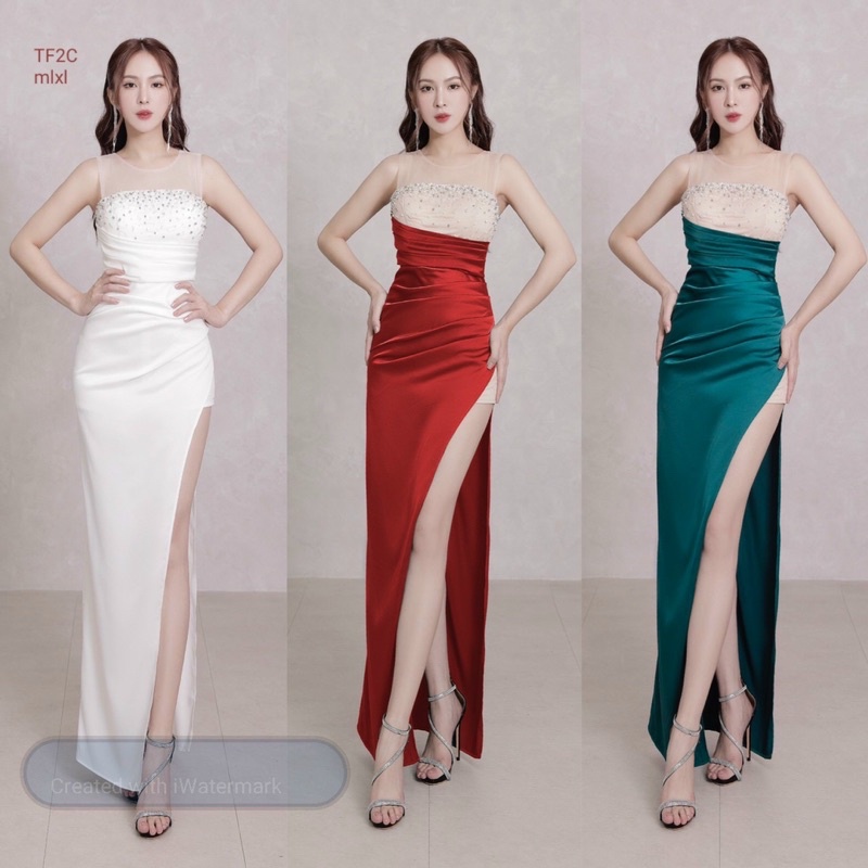 VÁY DẠ HỘI ĐÍNH ĐÁ LẤP LÁNH