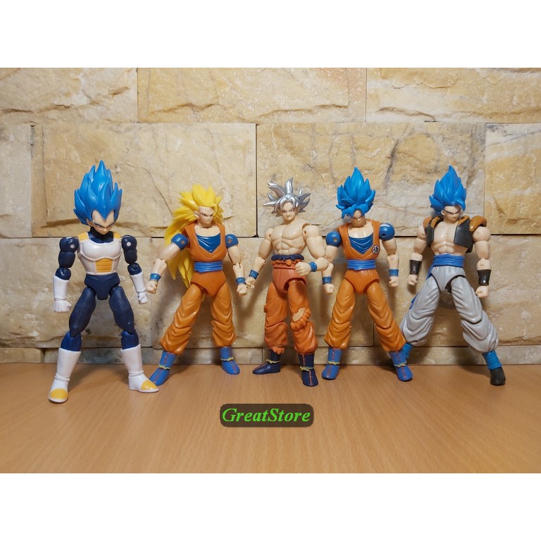 Combo 5 mô hình Dragonball Goku Vegeta Vegeto 16 cm