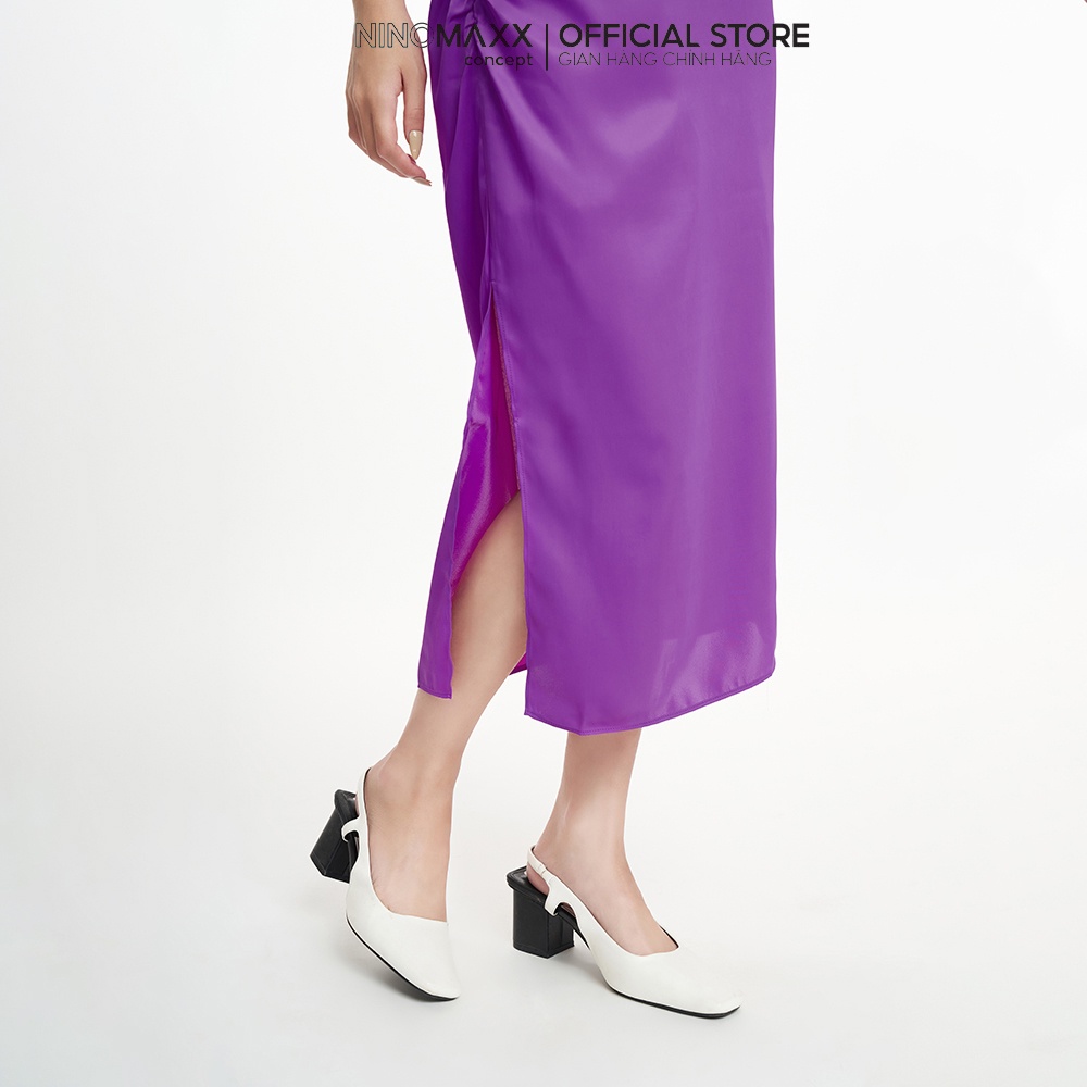 N&M Set Áo Váy nữ thời trang xẻ tà chất Poly 2205021