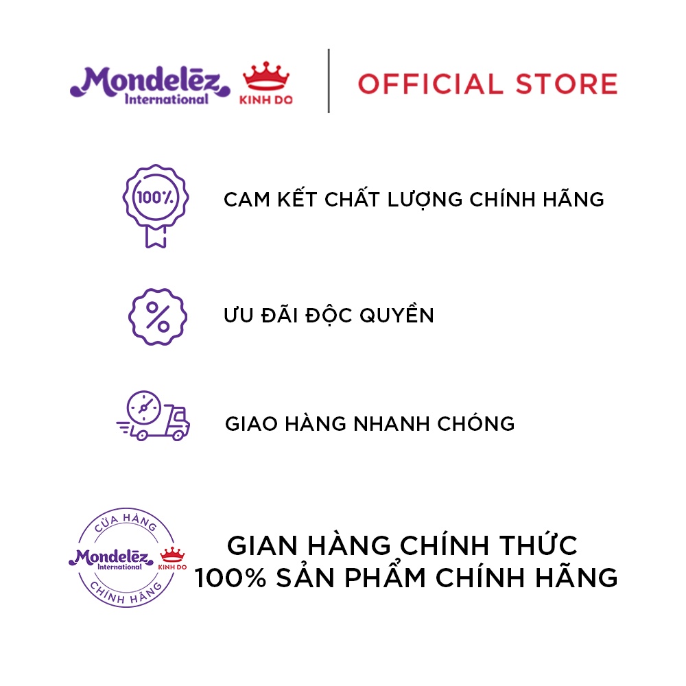 Hộp quà Tết bánh kẹo Kinh Đô - Lộc yêu thương, 727g