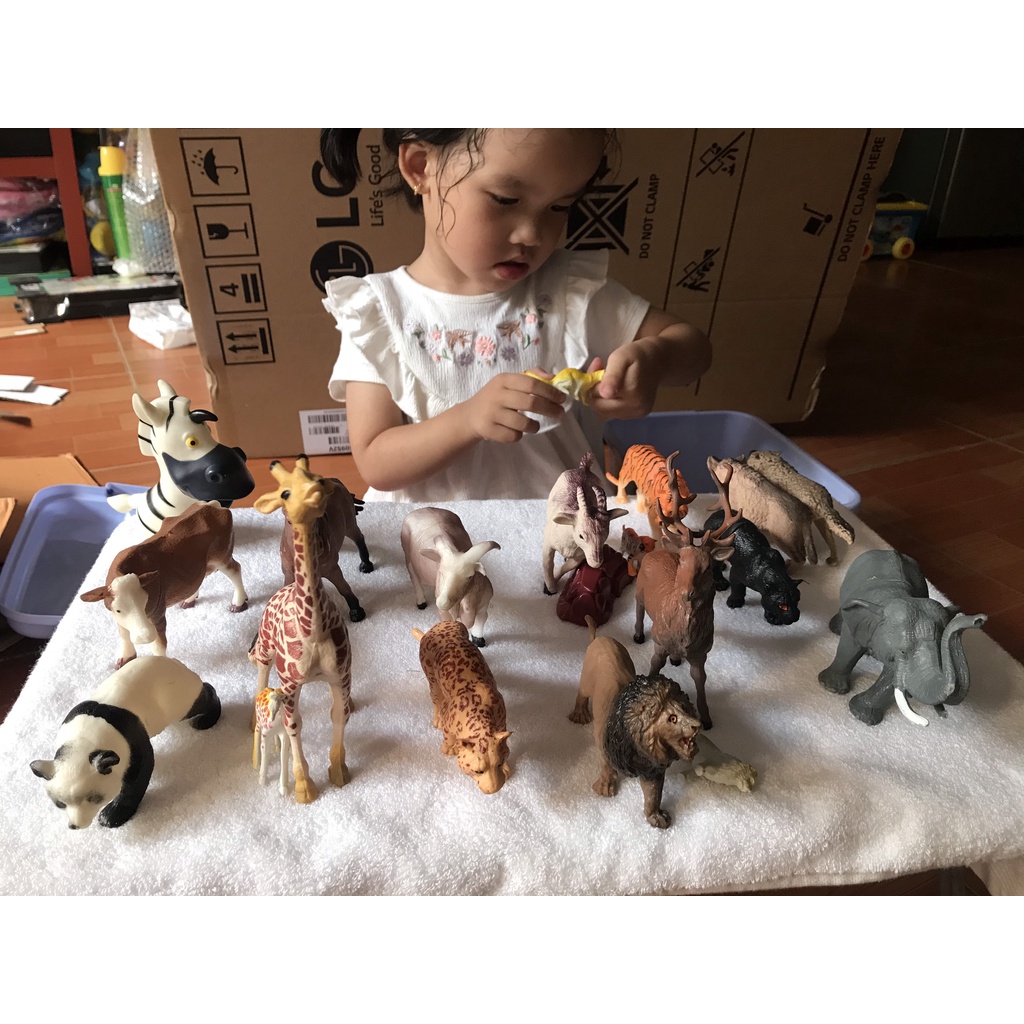 Hộp động vật 58 chi tiết - Mô hình động vật cho bé [Loại 1]