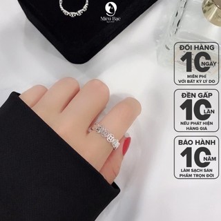 Nhẫn bạc nữ Kim Tiền May Mắn chất liệu bạc 925 thời trang phụ kiện trang sức nữ Miêu Bạc N400105