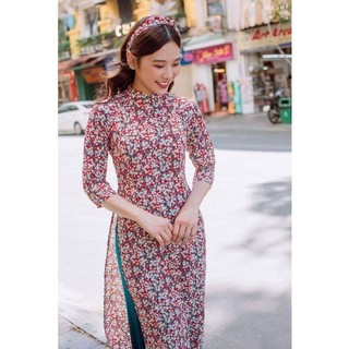 THANH LÝ / Set Áo dài hoa của may bi + quần xanh cổ vịt