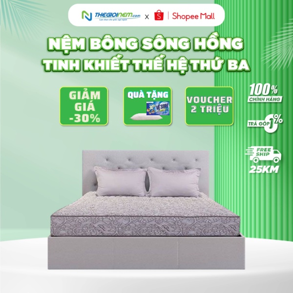 Đệm Bông Sông Hồng Tinh Khiết Thế Hệ Thứ Ba, có tác dụng giữ nhiệt.