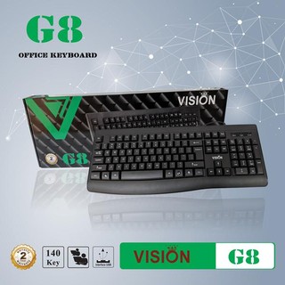 Combo phím chuột có dây . combo keyboard + mouse vision g8 chính hãng. kết nối cổng usb