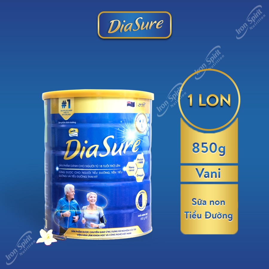 Sữa Non Diasure 850g Nano Canxi - Sữa Chuyên Dùng Cho Người Tiểu Đường