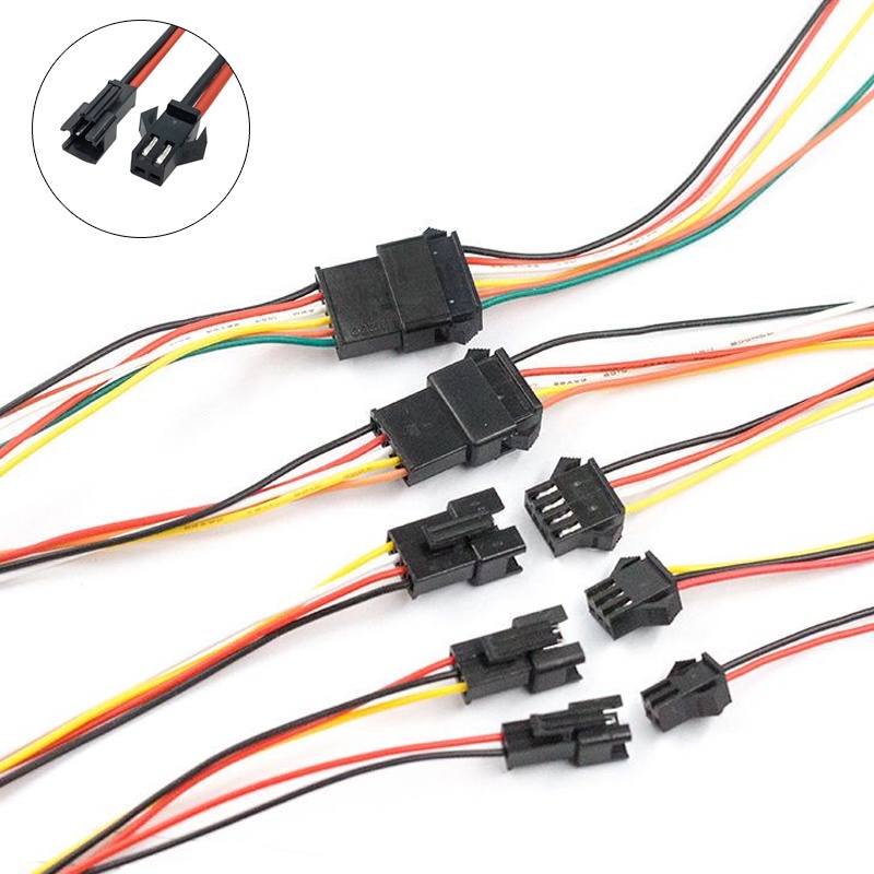 Phích Cắm Kết Nối Nhanh Male Và Female 30cm JST SM 2P 3P 4P 5P 6P