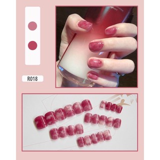 Set 24 Móng tay giả nhiều mẫu siêu cute, bộ móng tay giả in hình nghệ thuật kèm keo dán