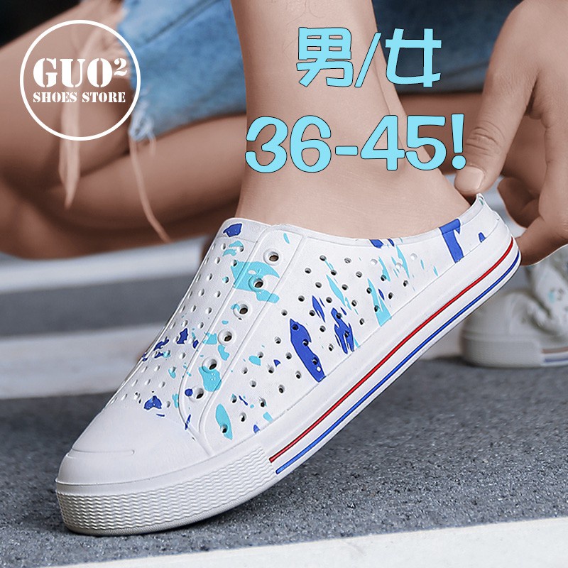 ✕✜✥Đôi Dép Sandal Phối Lỗ Thoáng Khí Chống Trượt Phong Cách Cổ Điển Thời Trang Mùa Hè Cho Nam Và Nữ