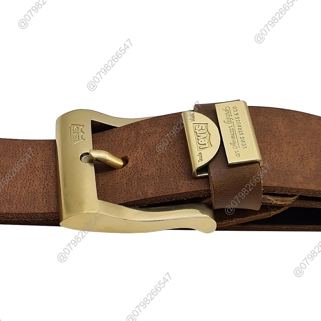 Dây nịt da bò sáp DHM-039 | Đầu khoá kim kiểu vuông đúc đồng nguyên khối | Bảo hành 12 tháng