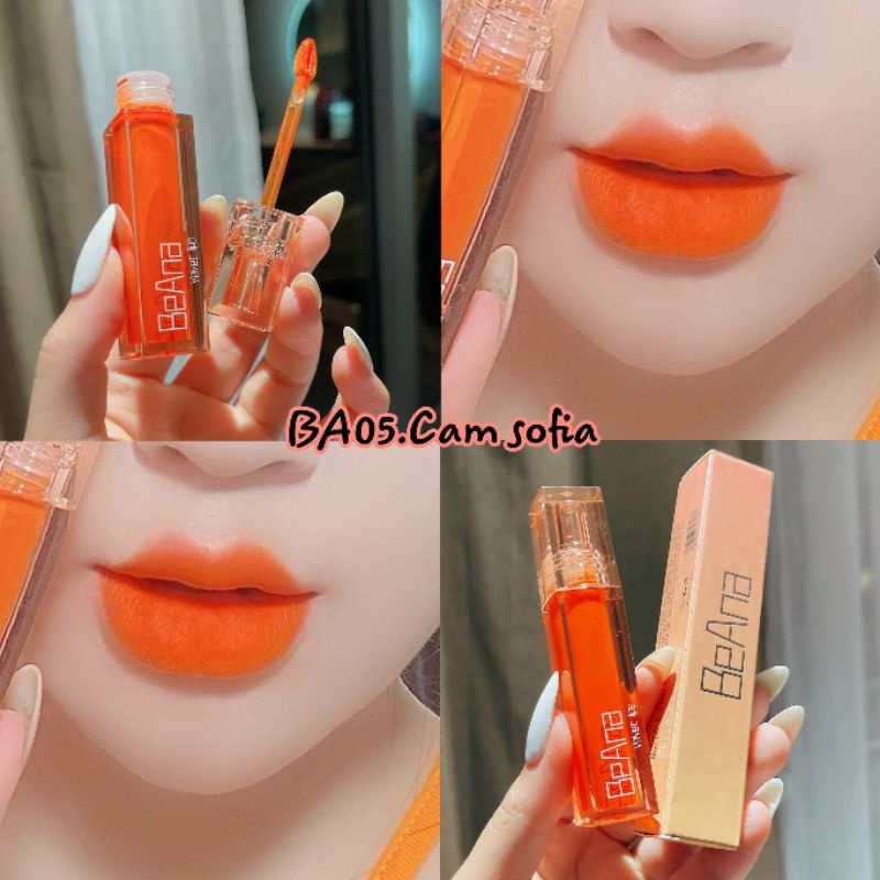 Son kem lì lâu trôi Beana cao cấp màu Cam vàng BA05 sang chảnh
