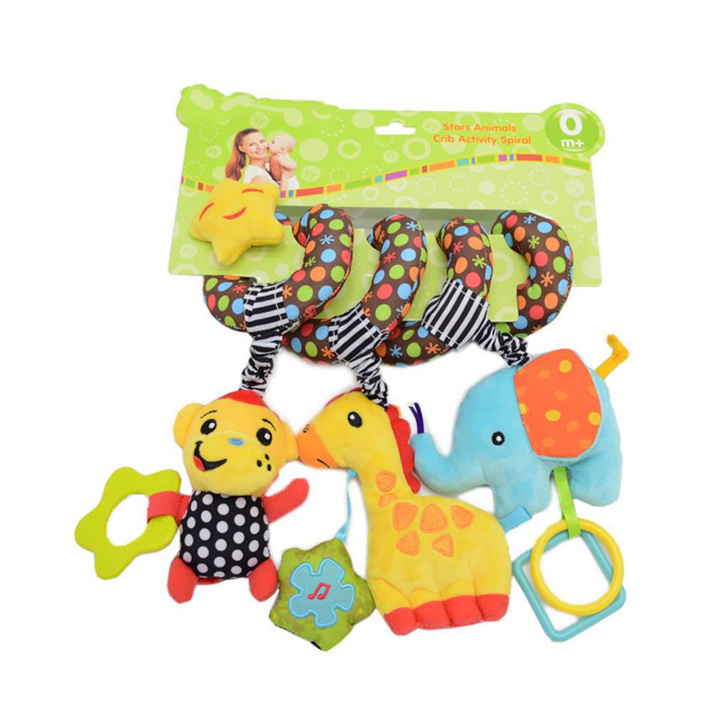 Đồ Chơi Lục Lạc Hình Chú Ong Hoạt Hình Màu Hồng Treo Xe Đẩy Em Bé