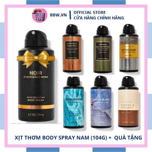Xịt Thơm Toàn Thân Cho Nam Bath & Body Works Body Spray - BBW.VN