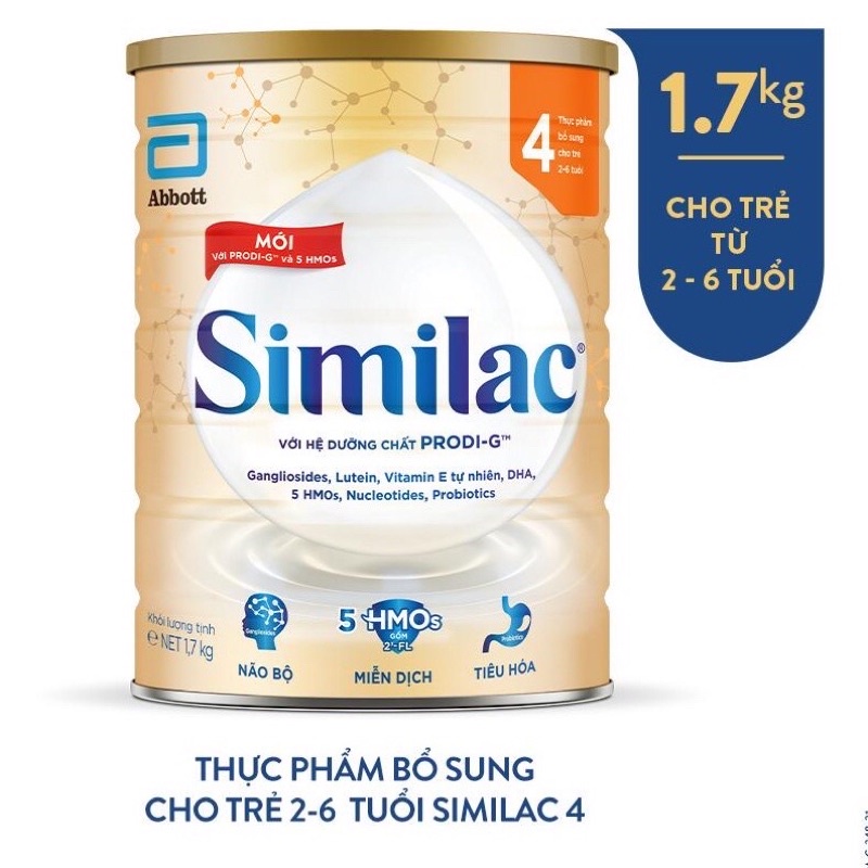 Sữa bột similac 4(1,7kg) - date mới có ship hỏa tốc HCM)