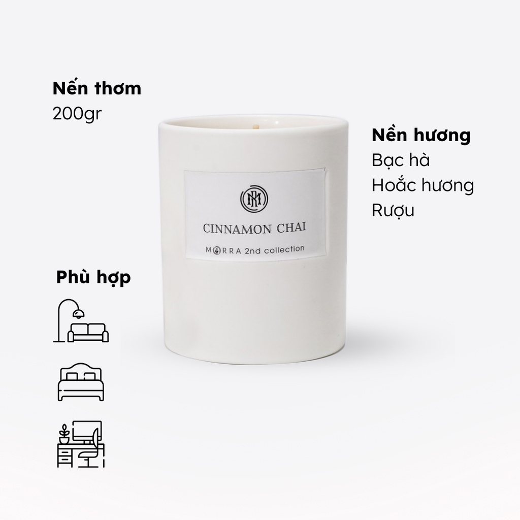 Nến thơm Morra Cinnamon Chai 200g