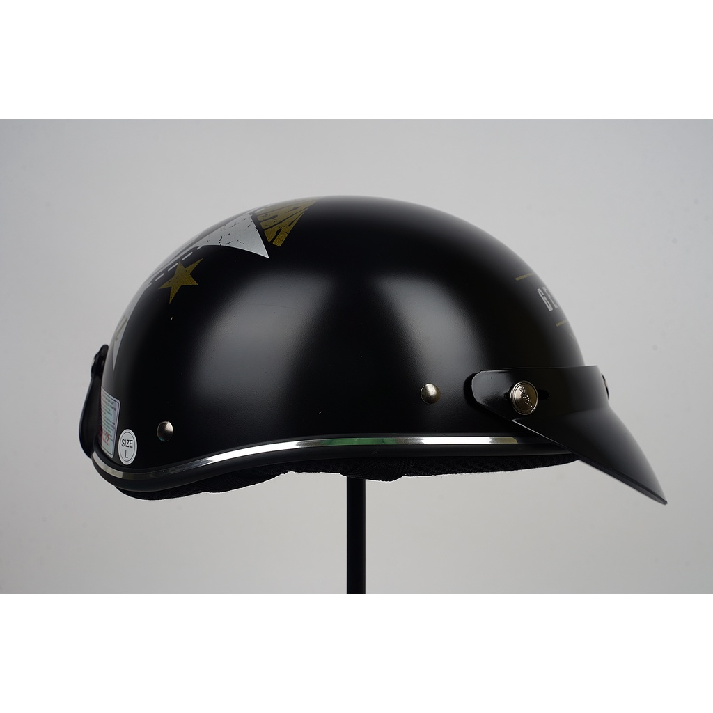 Mũ Bảo Hiểm 1/2 Đầu CHITA HELMETS CT6B1 Tem Gentlemen Cat