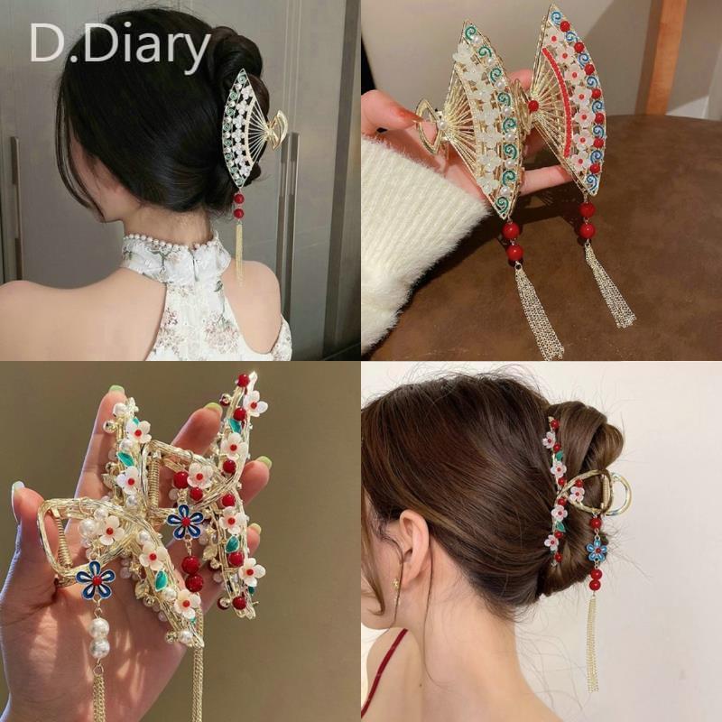 Kẹp Tóc Càng Cua Đính Hoa Tinh Xảo Phong Cách Trung Hoa Cổ Điển Mới 2023 dreamdiary
