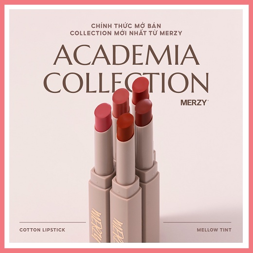 [Academia Collection] Son Thỏi Lì, Lên Màu Chuẩn Merzy Academia Cotton Lipstick - Betty Cosmetic
