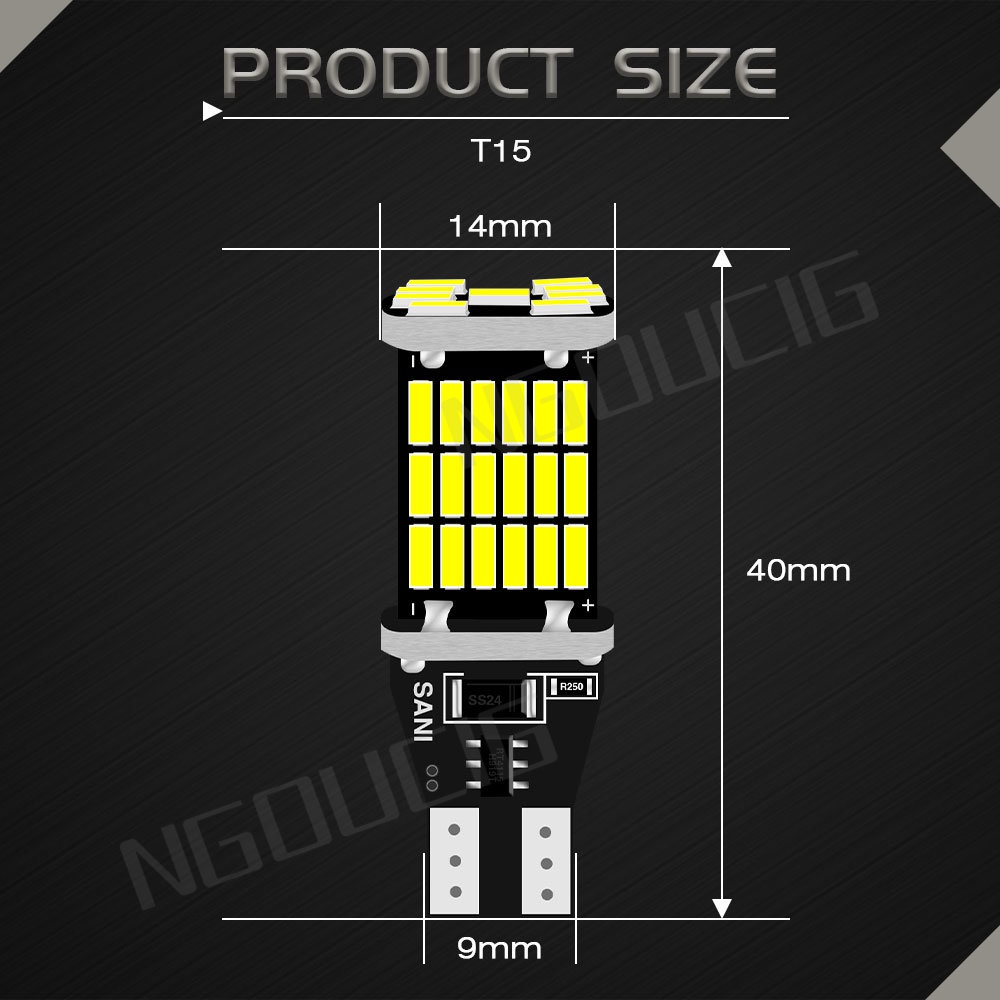 1 Đèn LED T15 T20 7440 7443 1156 BA15S 1157BAY15D 45SMD LED Tự Động Làm Đèn Phanh Xe Hơi