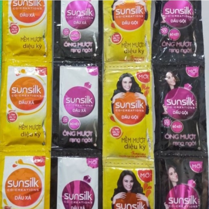 Dây Dầu Gội - Xả SUNSILK Đen - Vàng