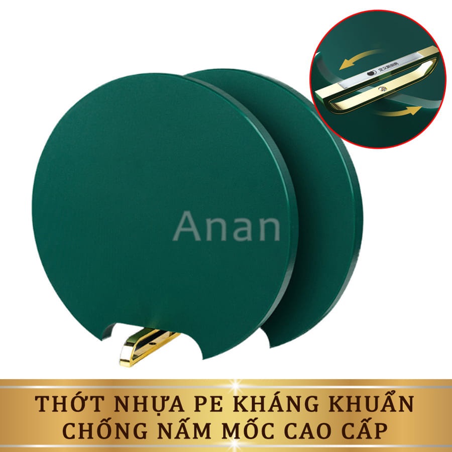 Thớt Nhựa PE Kháng Khuẩn, Thớt Tròn Đa Năng Đường Kính 33 Cm, Chống Nấm Mốc Vi Khuẩn, Chống Trượt,  Vệ Sinh Dễ Dàng
