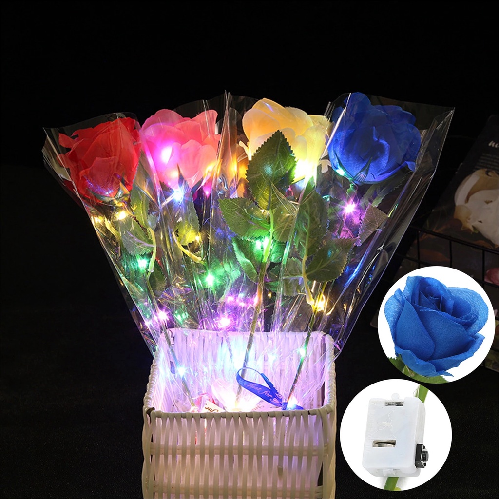 Hoa Hồng Giả Bằng Lá Nhôm 24k Nhiều Màu Sắc Dùng Trang Trí Phòng Khách / Tiệc Cưới