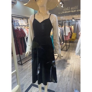 Đầm nhung midi 2 dây V2759 Aholic