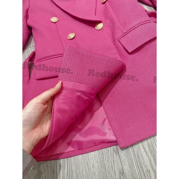 Áo blazer xốp kèm đai