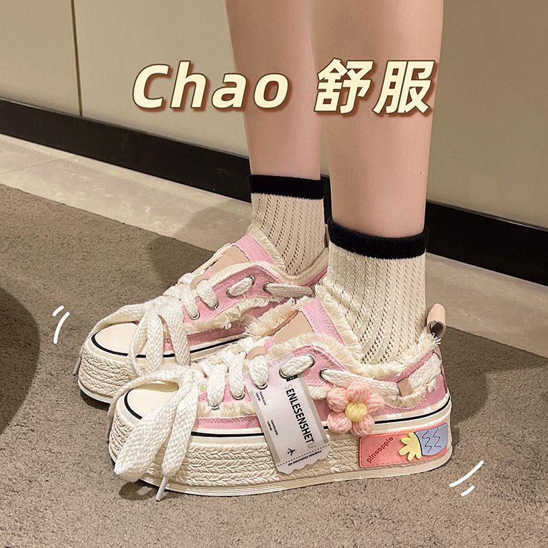 Giày Thể Thao Vải Canvas Đế Dày Thời Trang Mùa Hè Mới Cho Nữ