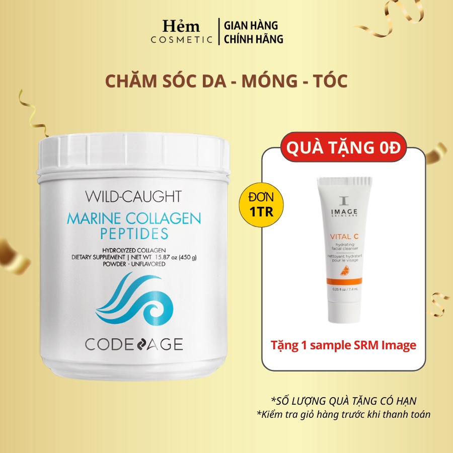 Bột collagen giúp trẻ hóa da CodeAge Marine Collagen Peptides 450g - Hẻm Cosmetic
