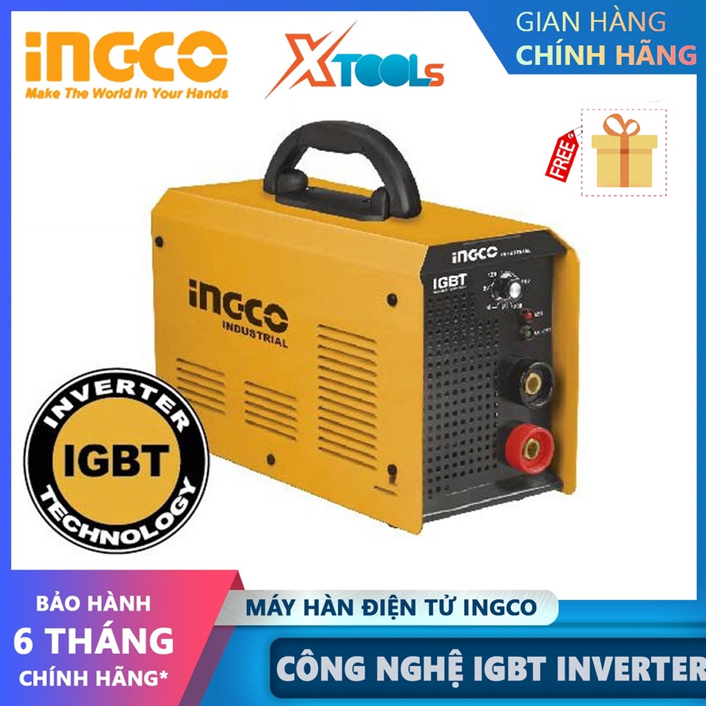 Máy hàn biến tần inverter INGCO ING-MMA1606 | máy hàn que Điện áp không tải 65V, Dòng điện 10-160A, Cấp độ bảo vệ IP21S
