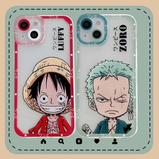 Ốp Điện Thoại Dẻo Họa Tiết Hoạt Hình One Piece Luffy Zoro Cho iPhone 7 8 Plus X XR XS 11 12 13 14 Pro Max SE 2020