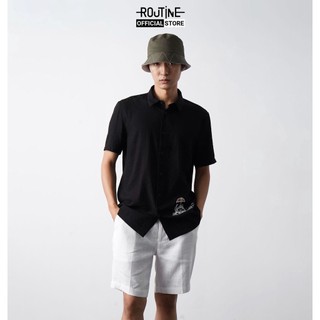 Áo sơ mi tay ngắn nam rayon trơn form regular - routine 10s21shs034