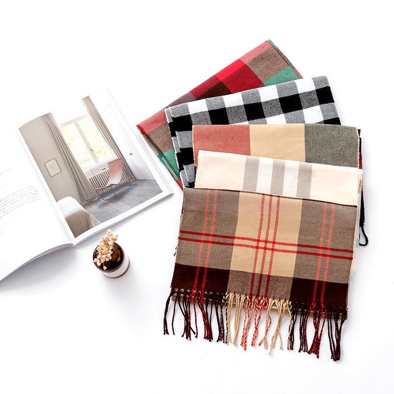 Khăn len dài choàng mùa đông hoạ tiết nhiều màu cho bé trai & bé gái