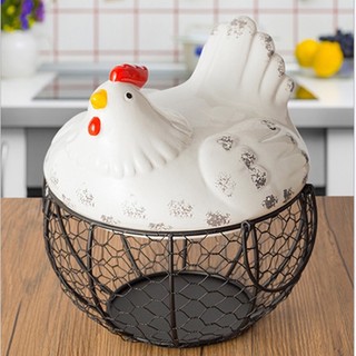 (HÀNG CÓ SẴN) Giỏ Gà Đựng Trứng Thiết Kế Độc Đáo(giỏ có hình chú gà)