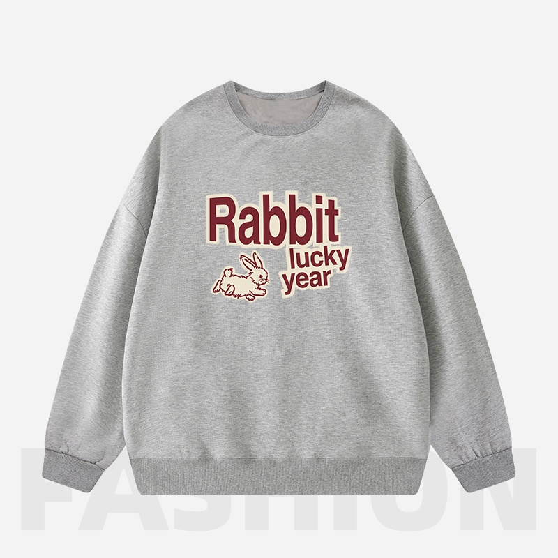 NRVP Áo Khoác Thể Thao Tay Dài Dáng Rộng In Hình Thỏ Năm Mới 2023 Phong Cách Trung Hoa Hàn Quốc Cho Nữ