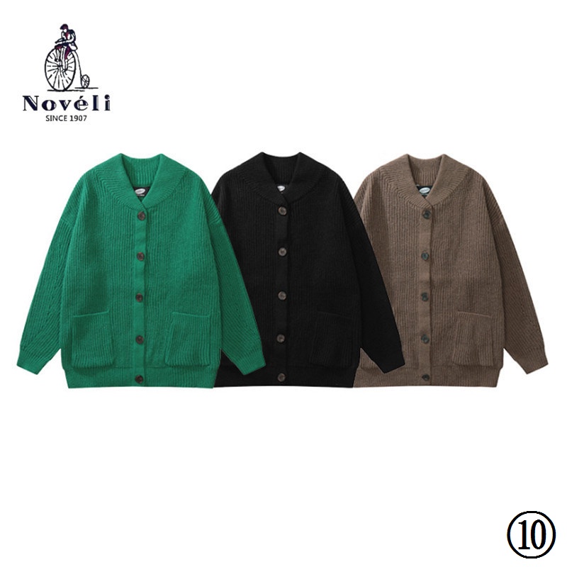 Áo Khoác Cardigan Cổ Chữ v Thời Trang Thu Đông Phong Cách Retro Mỹ Cho Nam